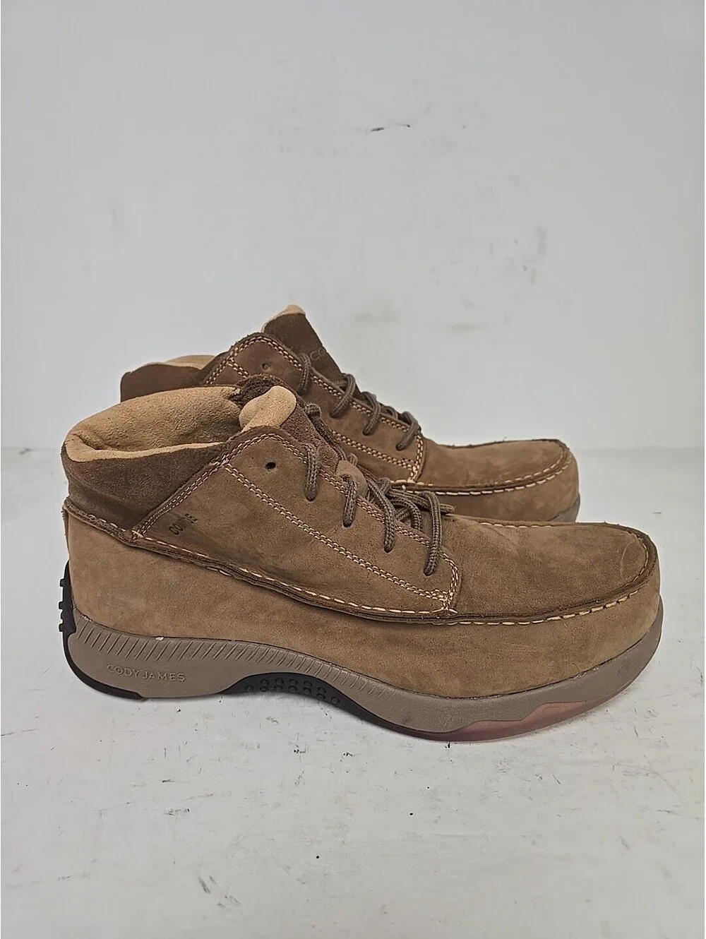 Cody James Men's Casual Driver Composite Toe Work Shoe Brown Size 9.5D